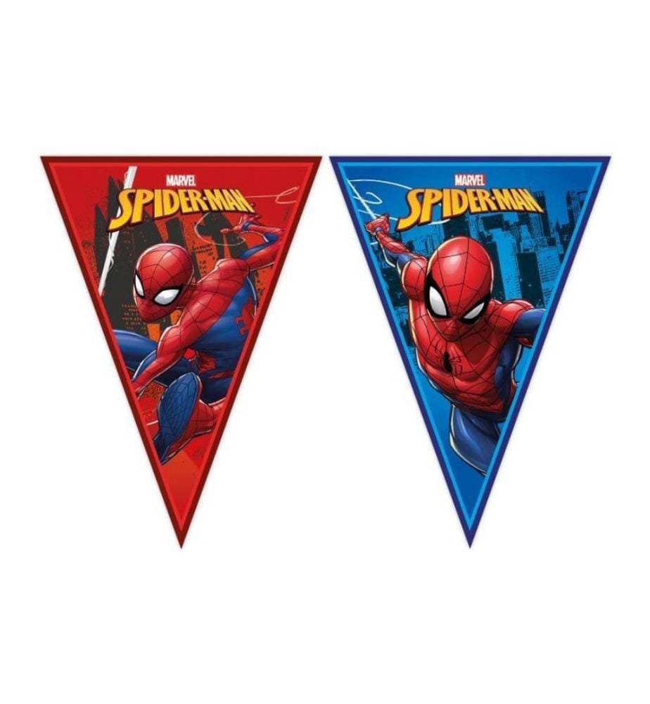 AMSCAN - Girlande Spiderman 2.3 m, Papier