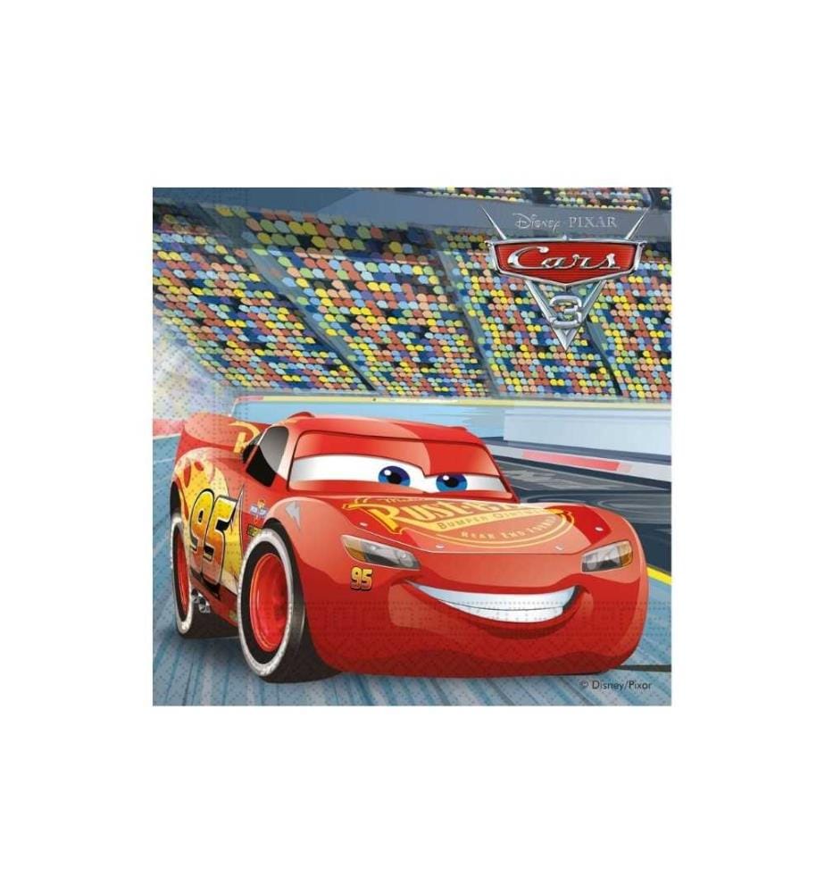 AMSCAN - Serviettes en papier Cars 20 pièces