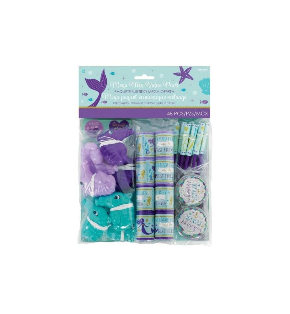 AMSCAN - Kits de fête Mermaid, 48 pièces