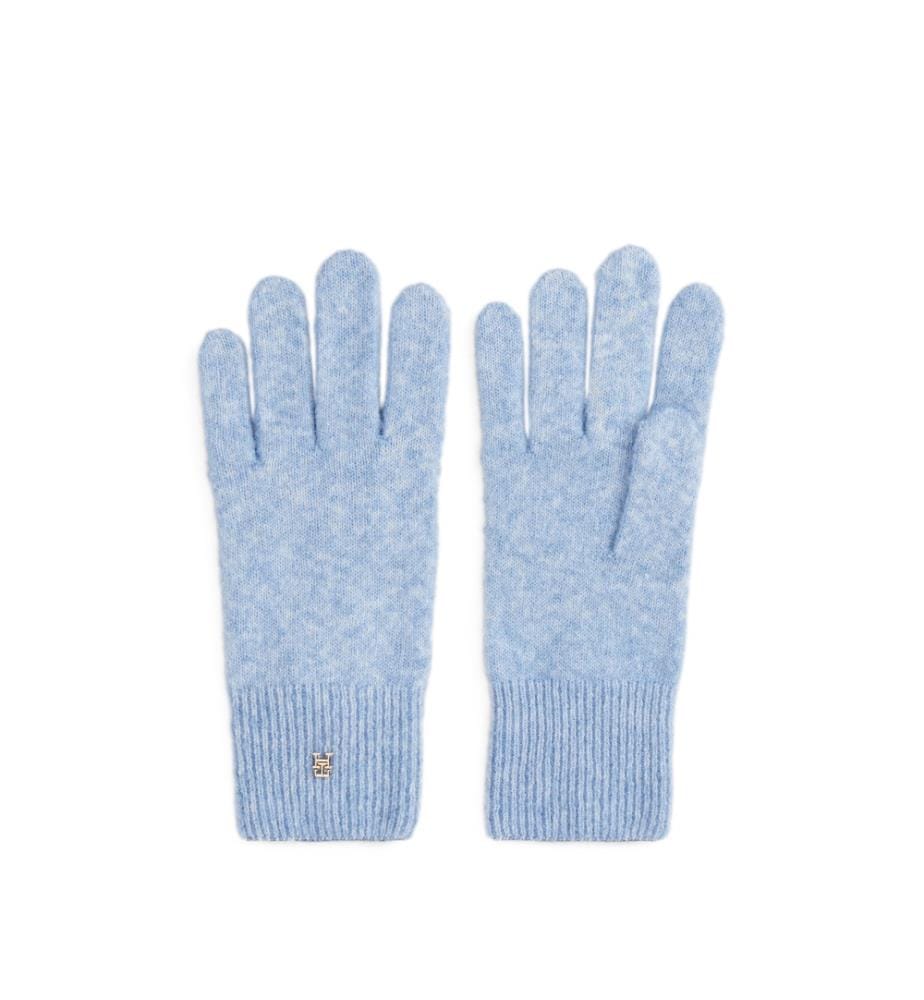 Chic Handschuhe mit Monogrammplakette TH - Blau