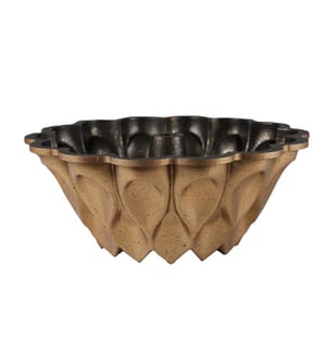 Moule à gâteau Bundt en aluminium coulé jaune - 24 cm