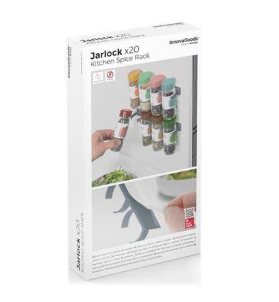 Jarlock adhesive, divisible spice rack x 20 - Grey