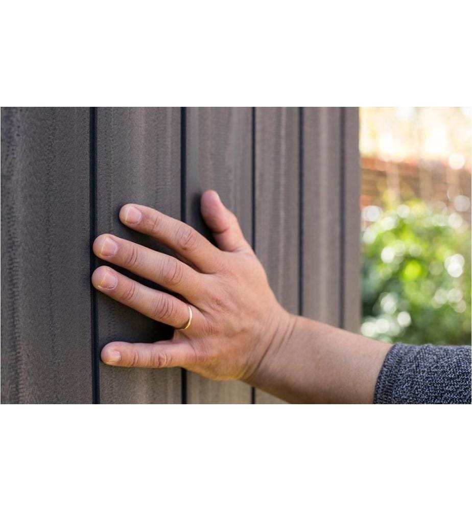 Keter - Gartenhaus Darwin 4 x 6 Grau, Kunststoff/Metall