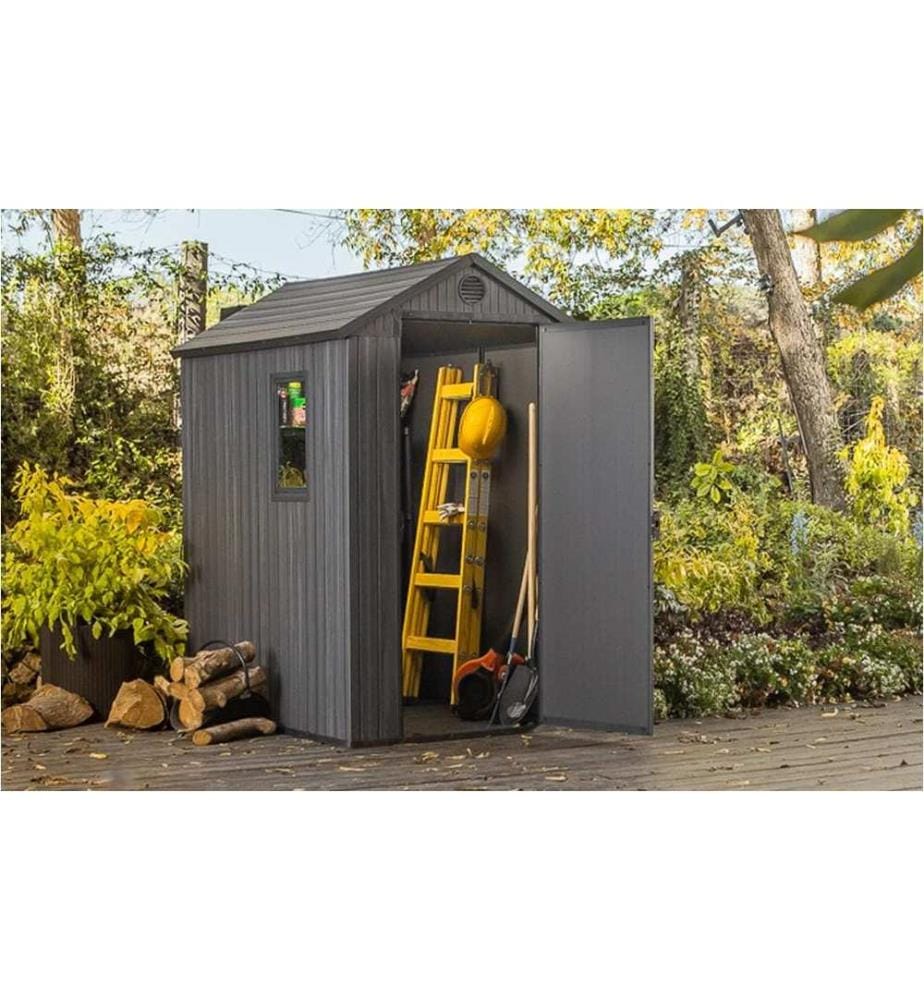 Keter - Gartenhaus Darwin 4 x 6 Grau, Kunststoff/Metall