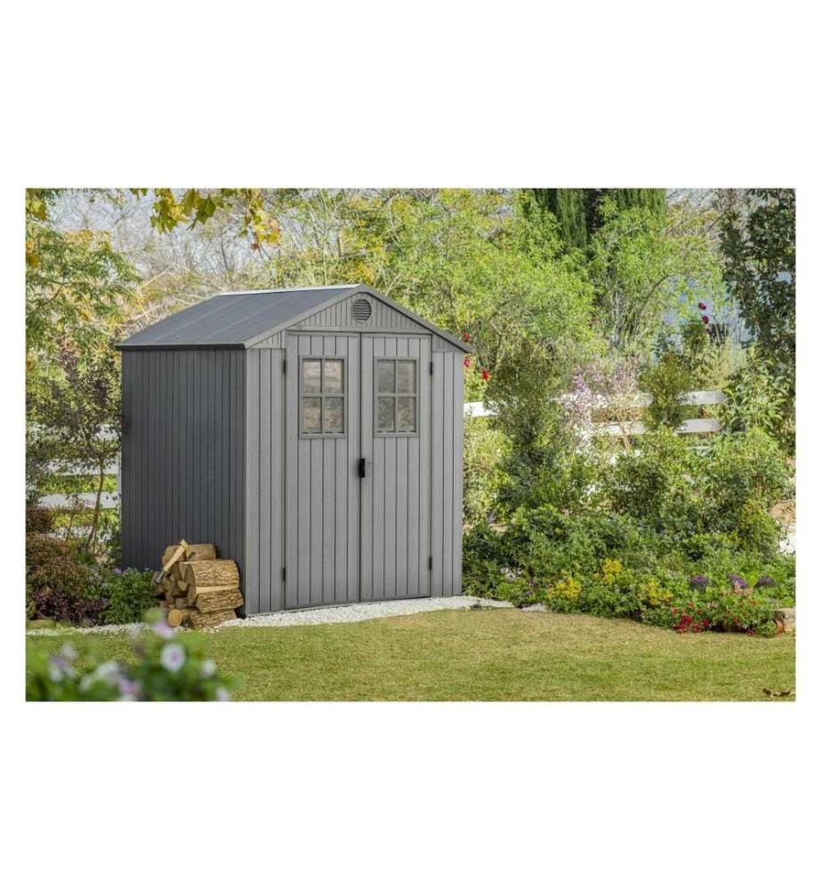 Keter - Gartenhaus Darwin 6x6 Grau, Kunststoff/Metall