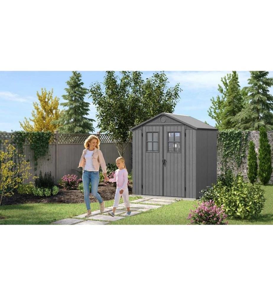 Keter - Gartenhaus Darwin 6x6 Grau, Kunststoff/Metall