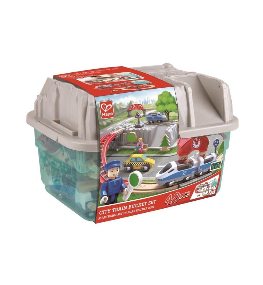 HAPE - Eisenbahn Stadtbahn-Set in praktischer Box