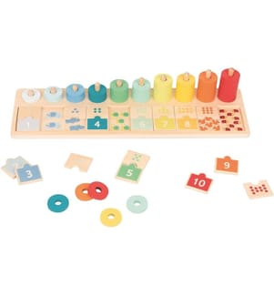 SPIELBA - Holzspielwaren Beschäftigungsspielzeug Zähl – und Zuordnungsbrett