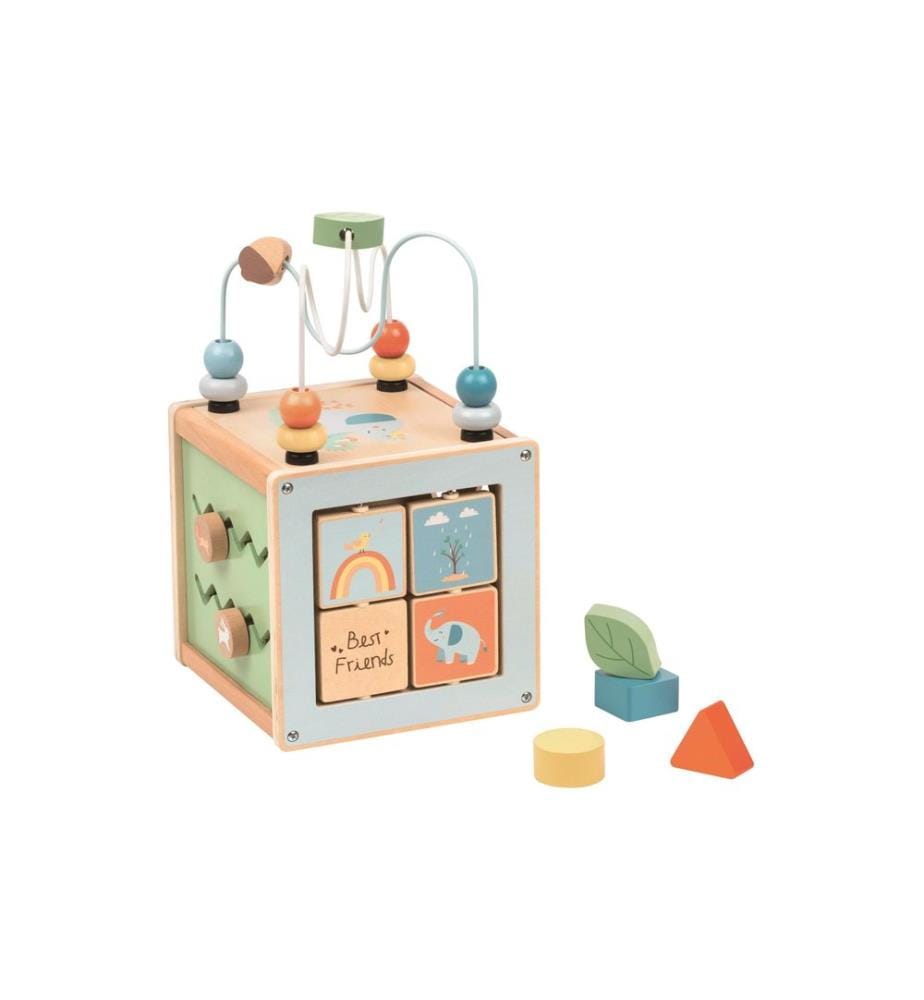 SPIELBA - Holzspielwaren Cube de jeu multifonctionnel Forêt