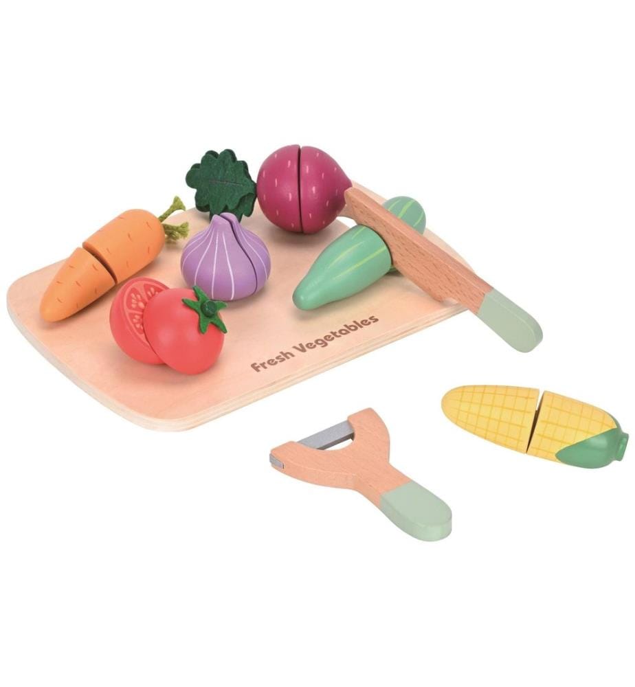 SPIELBA - Holzspielwaren Aliments jouets Set de légumes à découper
