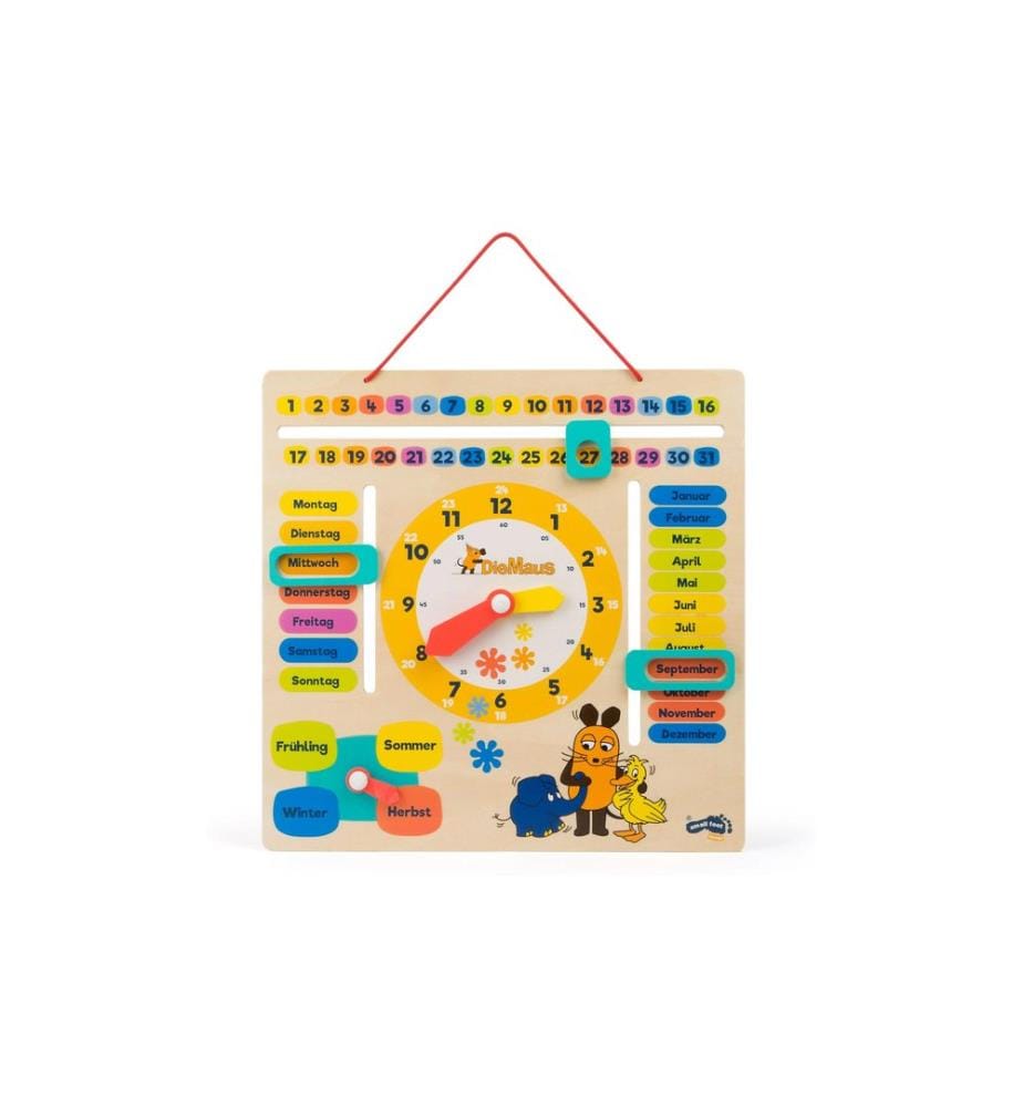 small foot - L'horloge éducative de la souris avec calendrier