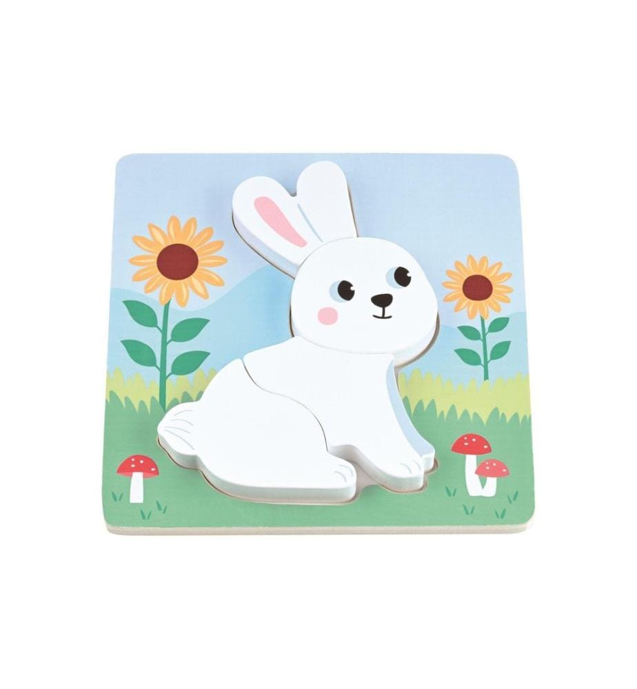 SPIELBA - Holzspielwaren Set de puzzle avec 4 animaux