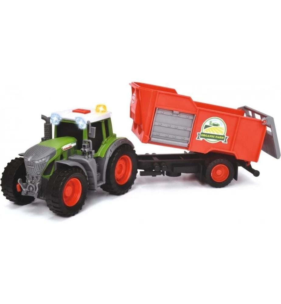 Dickie Toys - Véhicules agricoles Tracteur Fendt avec remorque