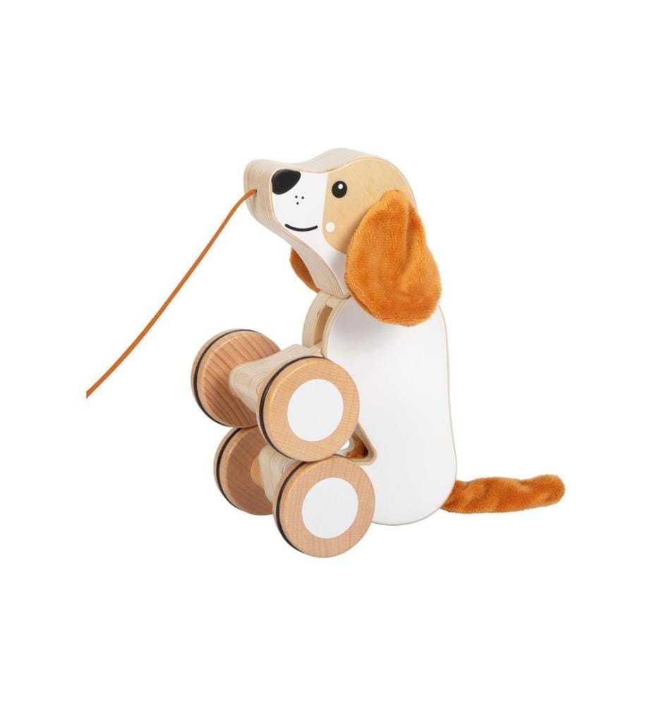 small foot - Jouet à tirer Chien avec oreilles crépitantes