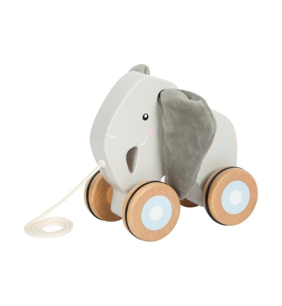 small foot - Jouet à tirer Eléphant avec oreilles crépitantes