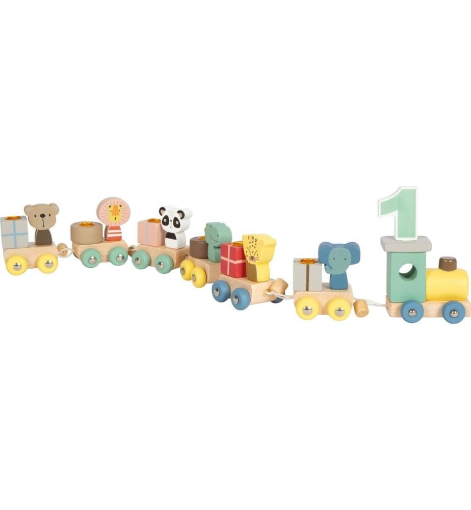 small foot - Train d'anniversaire avec animaux