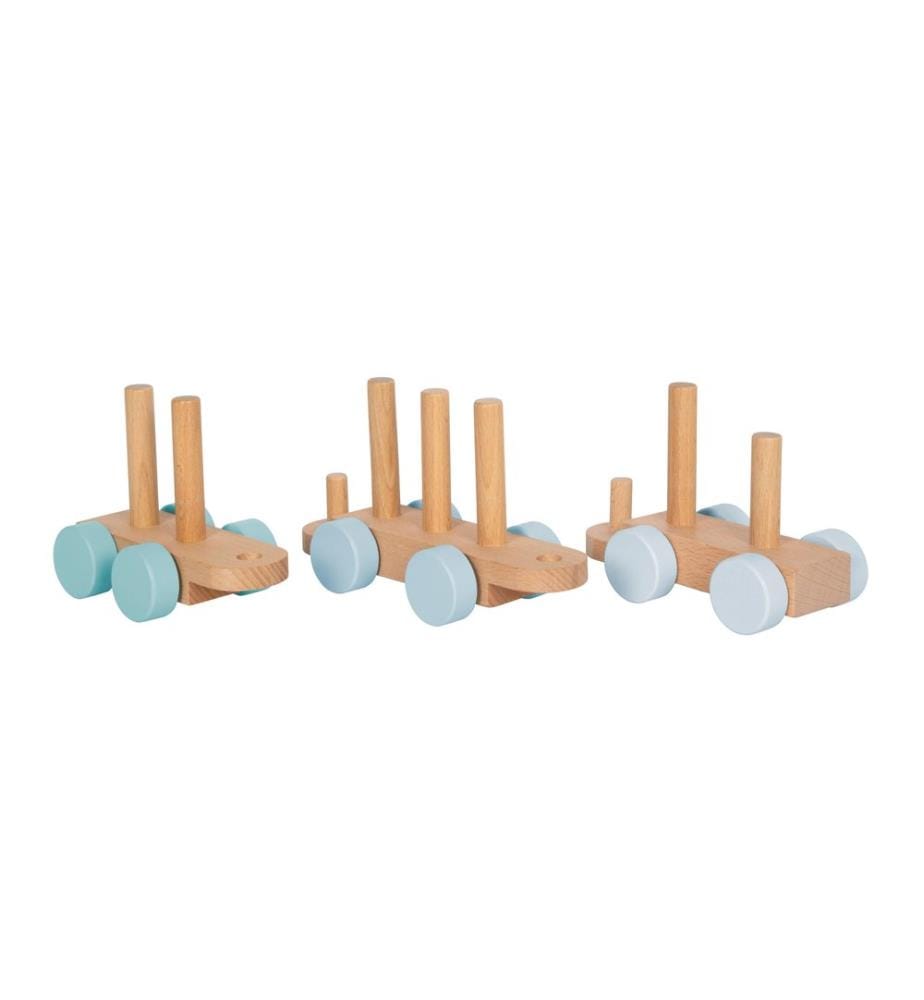 small foot - Train en bois Bleu