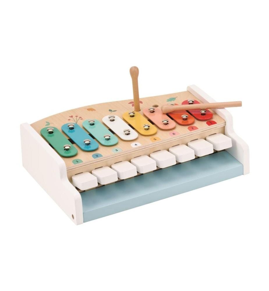 SPIELBA - Holzspielwaren Piano et xylophone 2 en 1