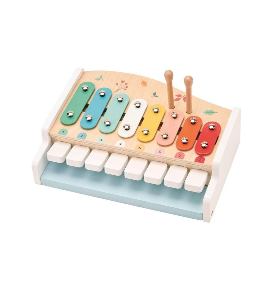 SPIELBA - Holzspielwaren Piano et xylophone 2 en 1