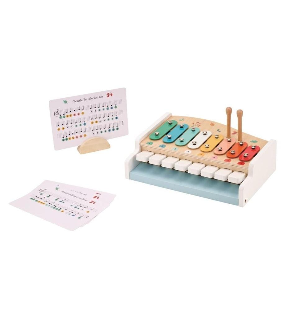 SPIELBA - Holzspielwaren Piano et xylophone 2 en 1