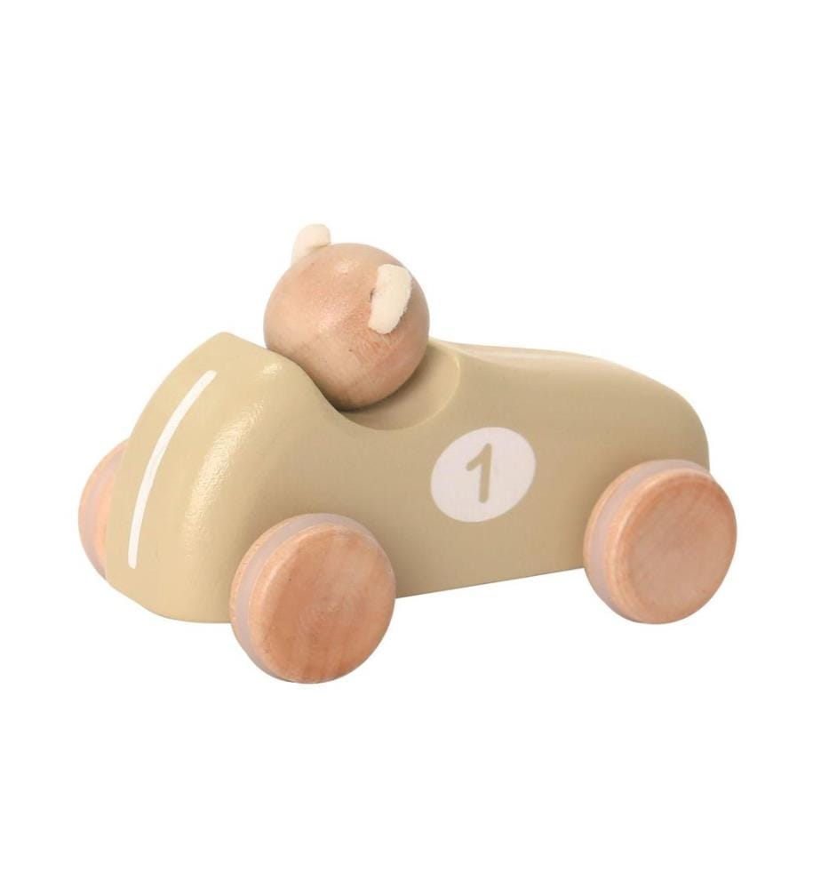 SPIELBA - Holzspielwaren Voitures de retrait Ours et Panda assorti