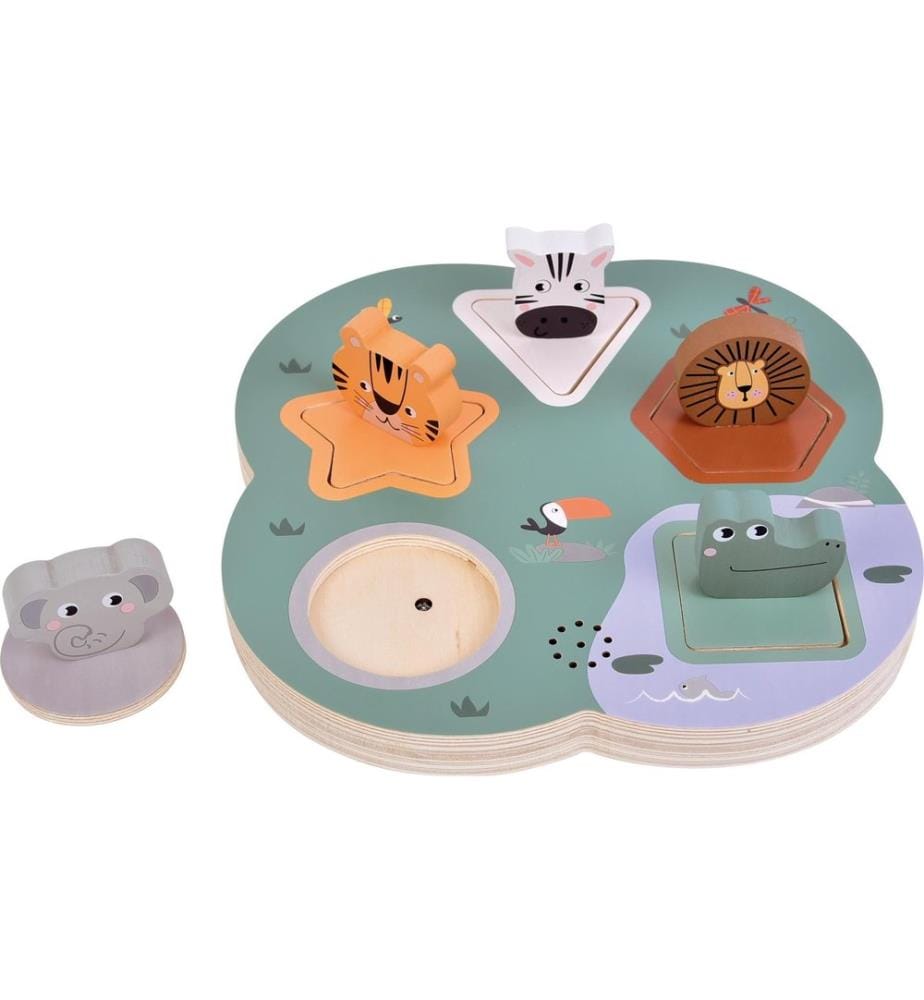 small foot - Puzzle en bois 3D cris d'animaux Safari