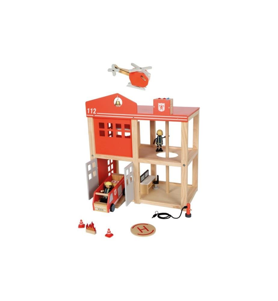 small foot - Grande caserne de pompiers avec accessoires