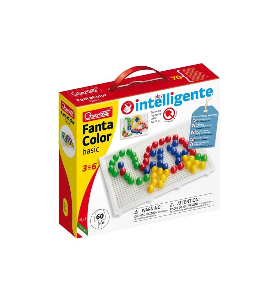 Quercetti - Mosaik-Steckspiel FantaColor Tab Basic 100 Teile