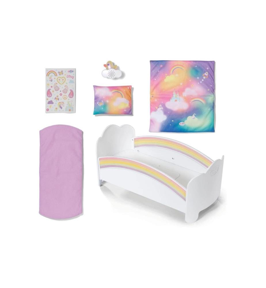 Baby Born - Accessoires pour poupées Lit arc-en-ciel