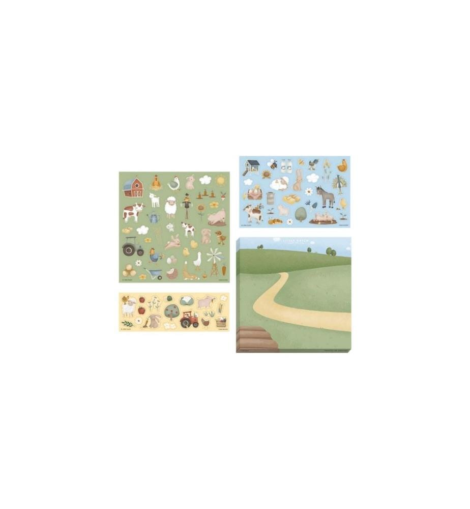 Little Dutch - Set d'autocollants Little Farm 3 feuilles
