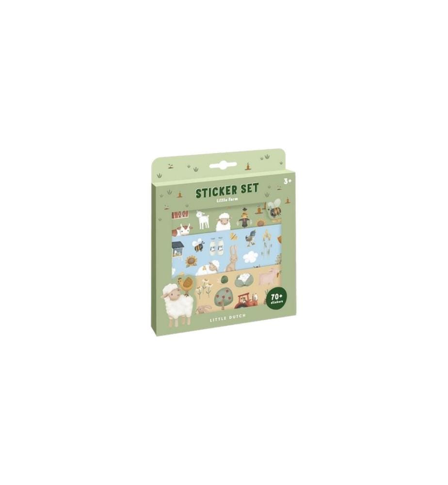 Little Dutch - Set d'autocollants Little Farm 3 feuilles
