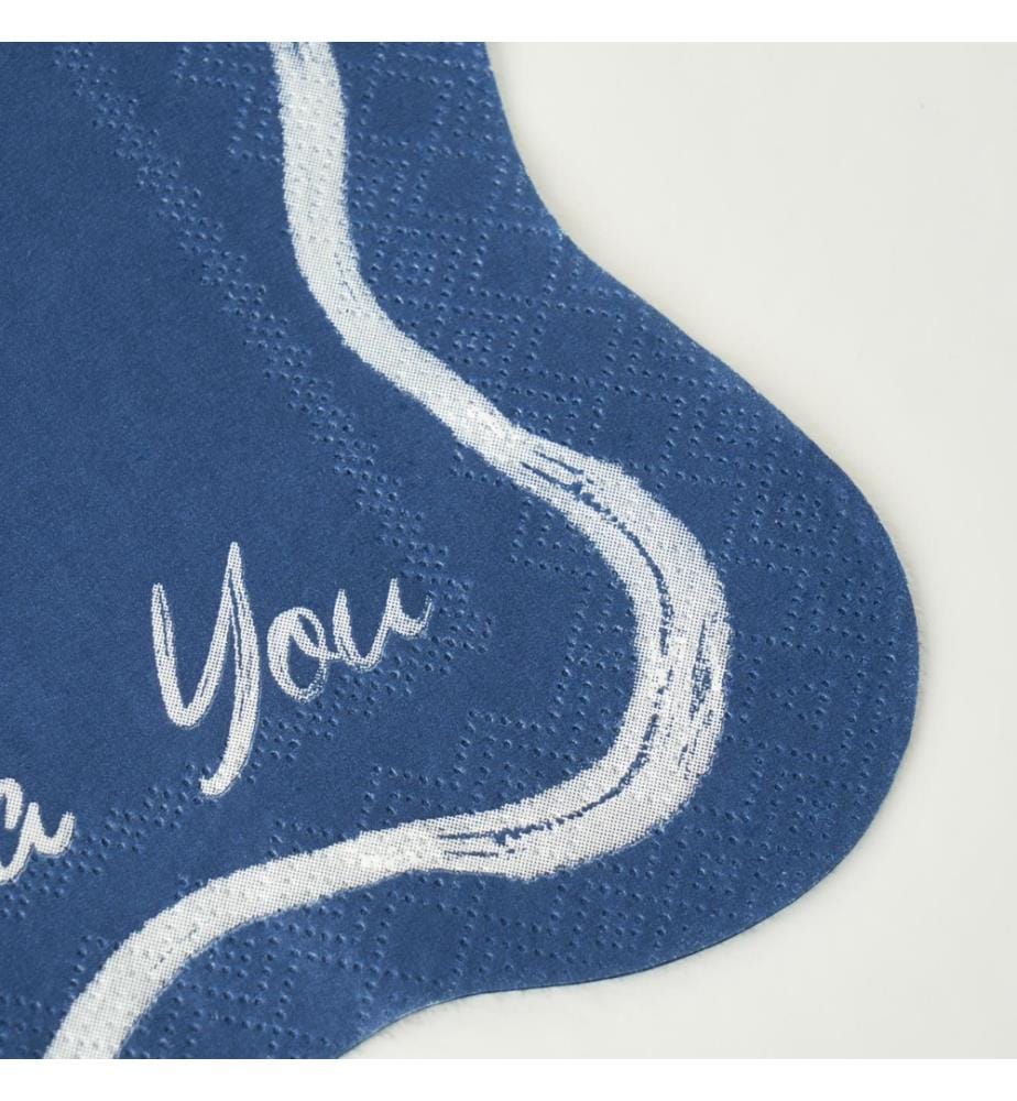 Set de serviettes Marine 20 pièces 31,6x31,6 cm - Bleu