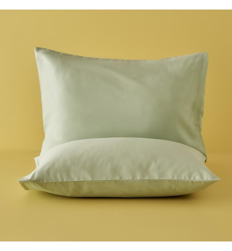 Set di 2 federe Basic Standard 50x70 cm - Verde nebbia