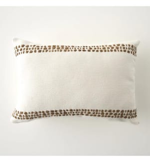 Copricuscino decorativo con nappe 35x50 cm - Crema