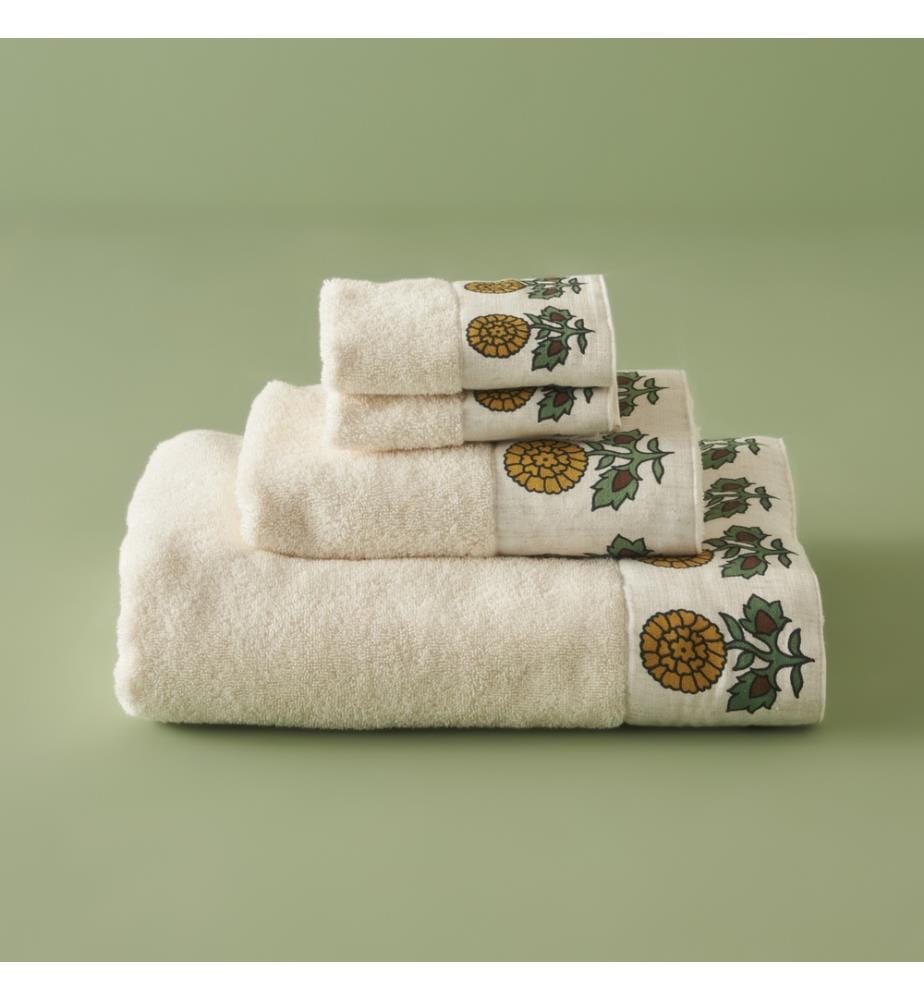 Serviette de toilette indienne 50x70 cm - Beige