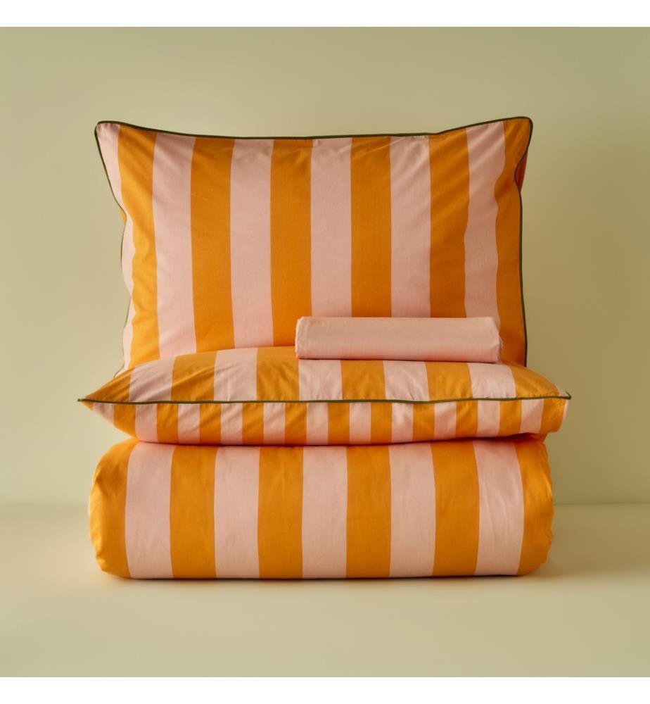 Bettdeckenbezug Single Line 160x220 cm - Orange