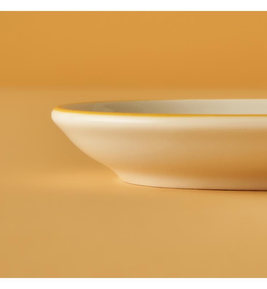 Piatto da portata ovale Line 18x11 cm - Giallo