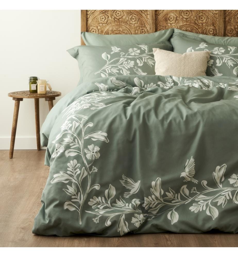 Housse de couette double Jude 200x220 cm - Vert