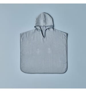 Poncho in mussola blu 60x60 cm - Blu