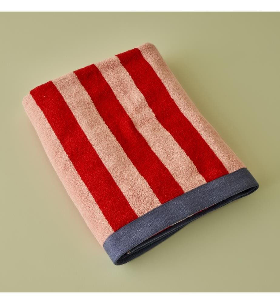 Serviette de bain Line 90x150 cm - Rouge