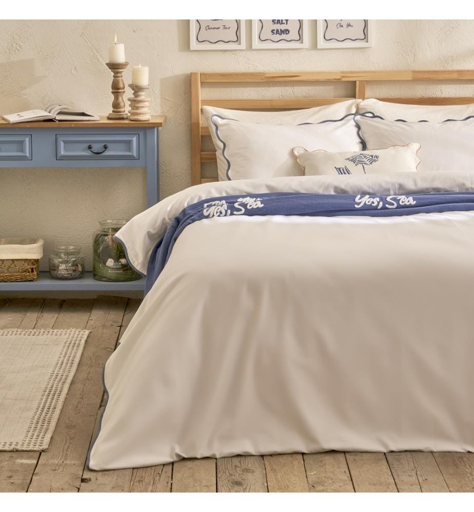 Copripiumino matrimoniale Feston 200x220 cm - Bianco