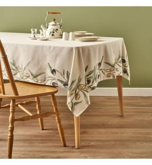 Tischdecke Olive 150x250 cm - Creme