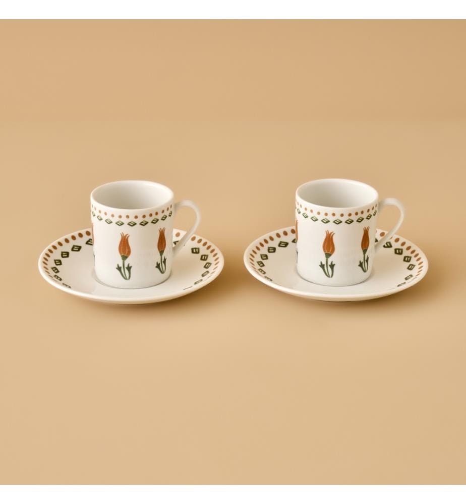 Set bestehend aus 2 Tulip-Kaffeebechern 90 cc - Mehrfarbig