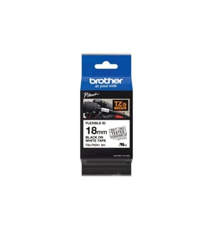 BROTHER - Ruban d'étiquettes TZe-FX241 Noir sur Blanc