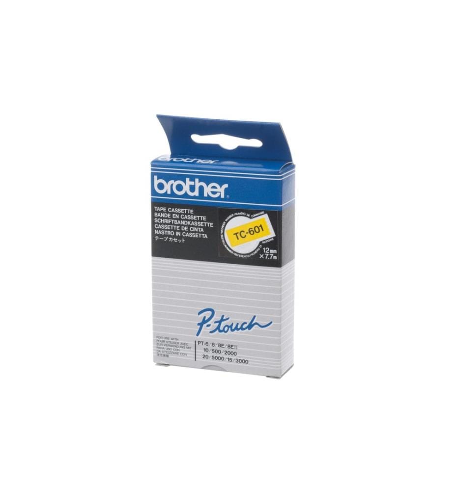 BROTHER - Ruban d'étiquettes TC-601 Noir auf Jaune