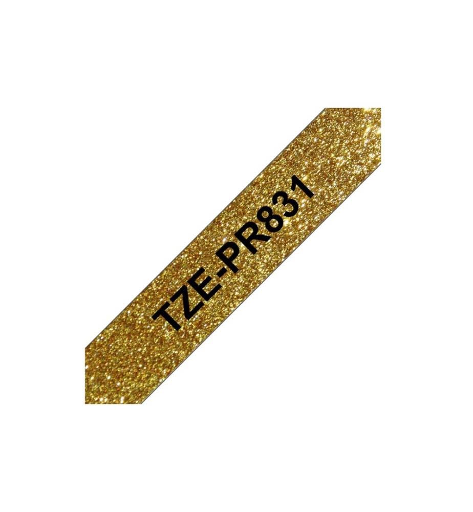 BROTHER - Ruban d'étiquettes TZe-PR831 Noir sur Or
