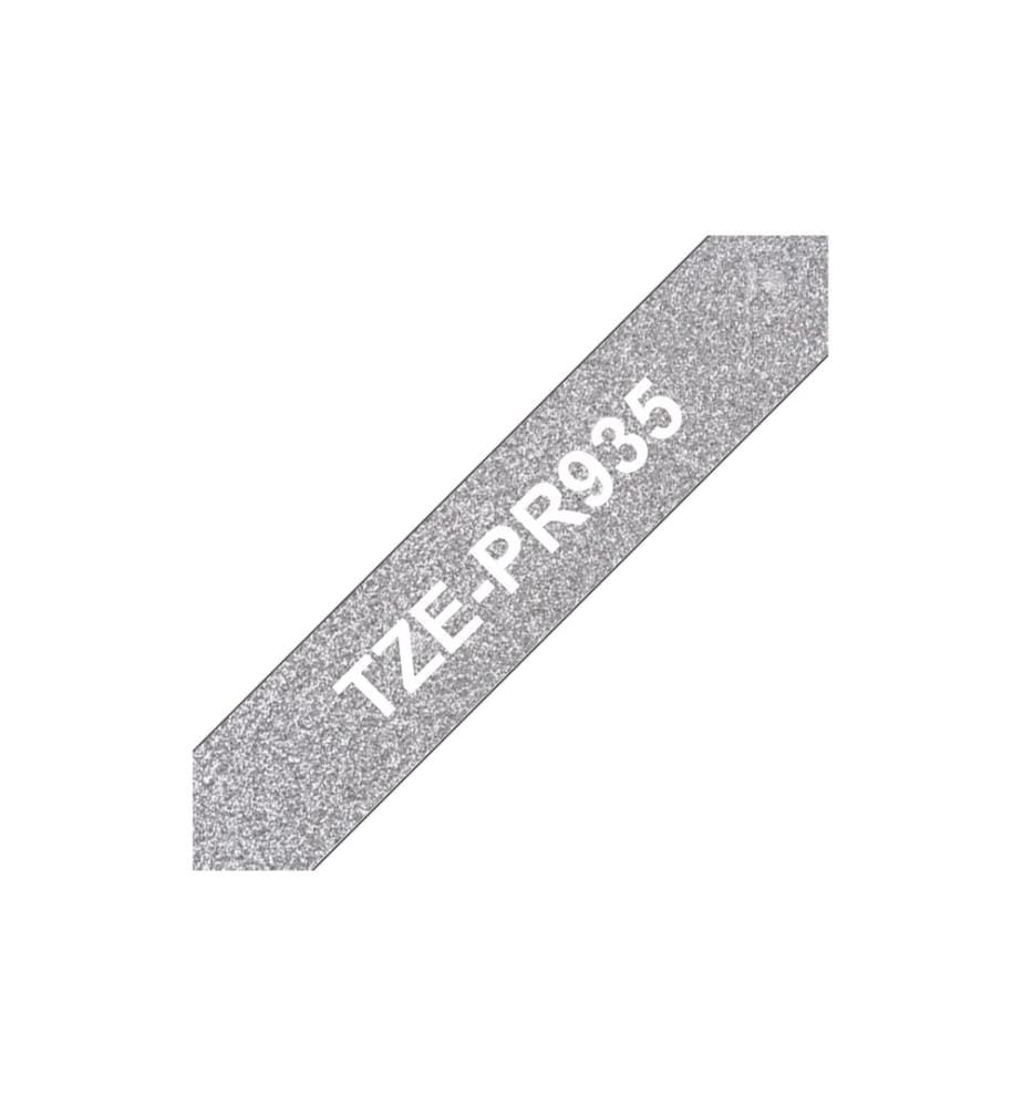 BROTHER - Ruban d'étiquettes TZe-PR935 Blanc sur argent