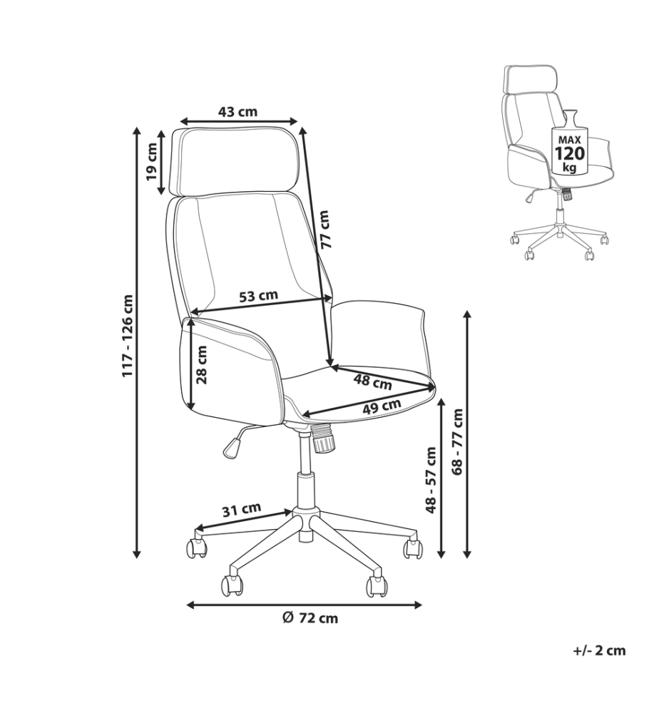Chaise de bureau PILOT Gris