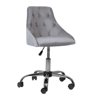 Sedia da scrivania PARRISH Velluto Grigio