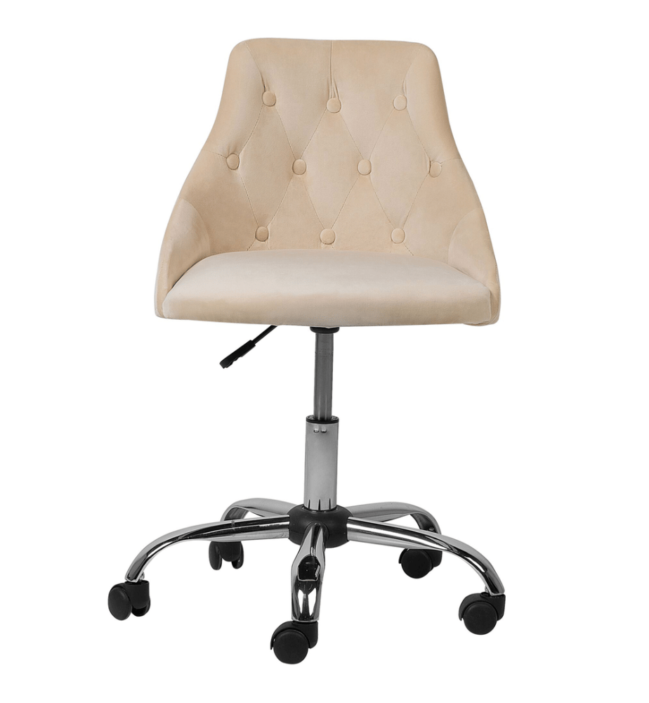 Chaise de bureau PARRISH Velours Beige